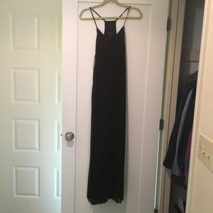 Elegant pleated black dress